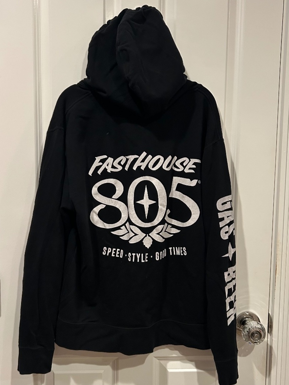 Fasthouse 805 Black Full Zip Graphic Hoodie Men's XL